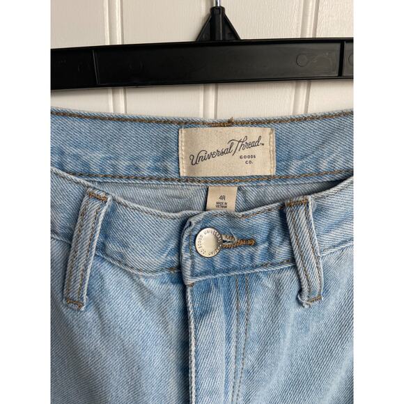 Universal Threads High Rise Wide Leg Denim Cargo Pants Women's Sz 4R, y2k 90s - Picture 4 of 5